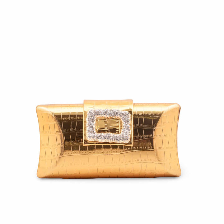 Golden Formal Clutch For Women P24443