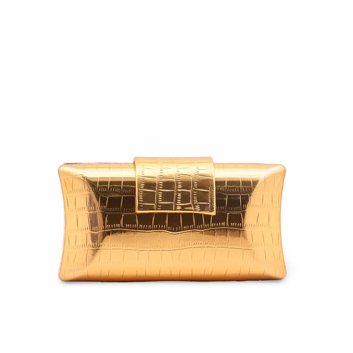 Golden Formal Clutch For Women P24443