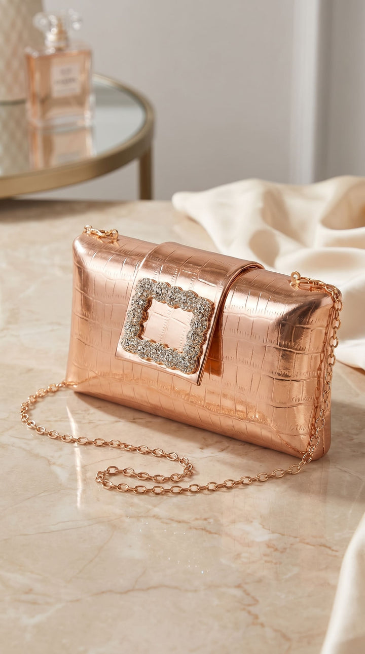 Champagne Formal Clutch For Women P24443