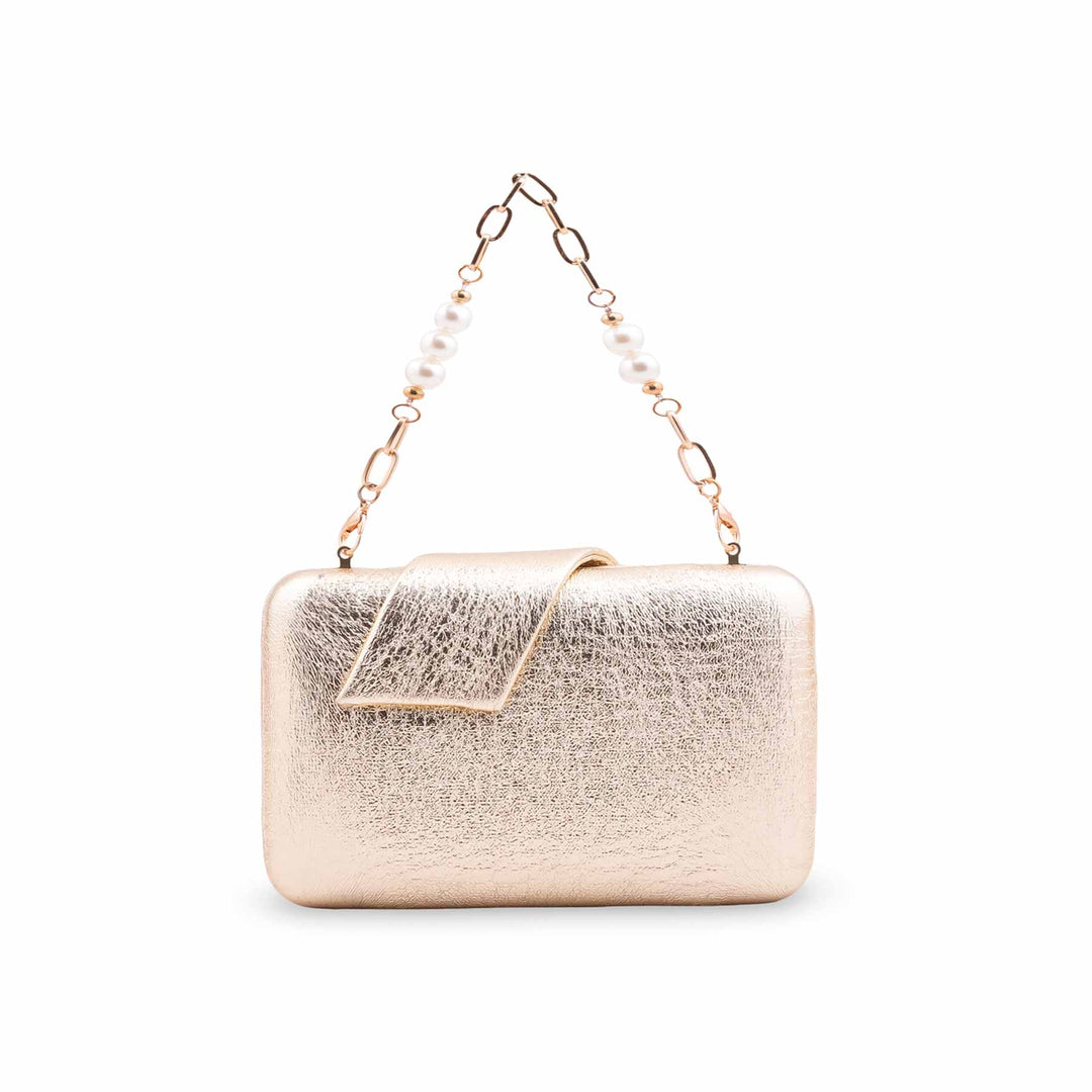 Golden Fancy Clutch For Ladies P24446