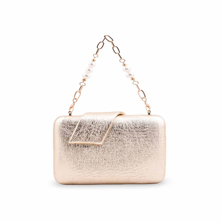 Golden Fancy Clutch For Ladies P24446