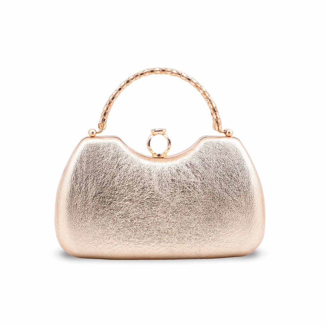 Golden Fancy Clutch For Ladies P24447