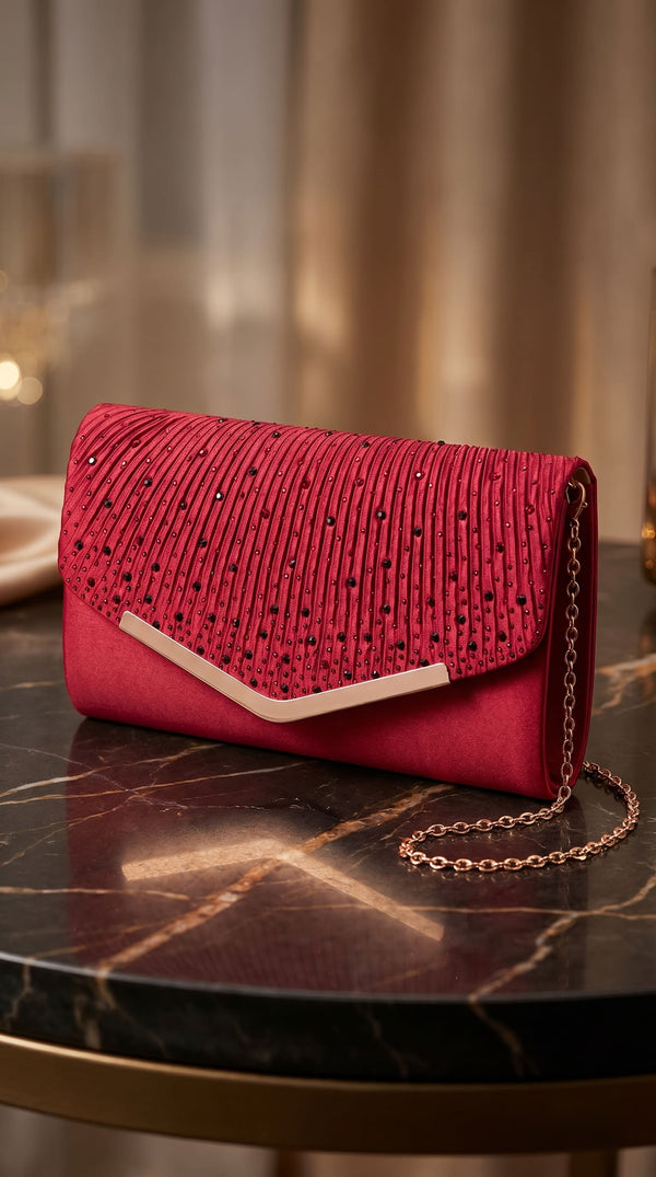 Maroon Formal Clutch For Women P24452