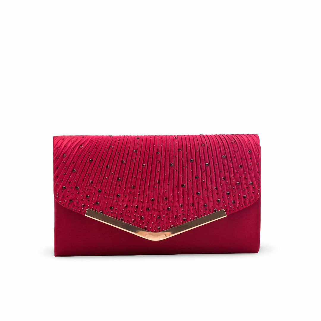 Maroon Formal Clutch For Women P24452