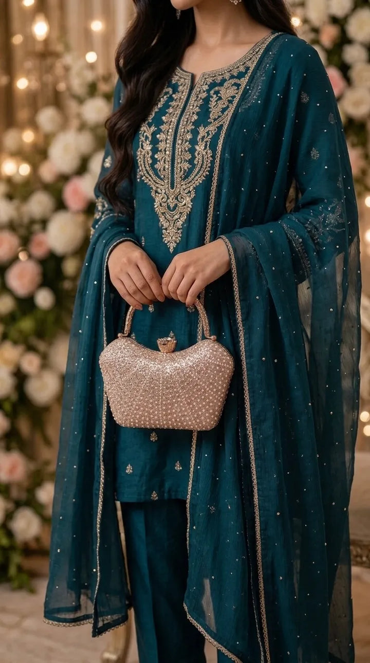 Golden Bridal Clutch P24474