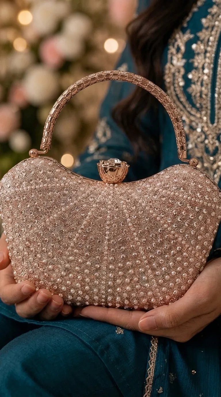 Golden Bridal Clutch P24474