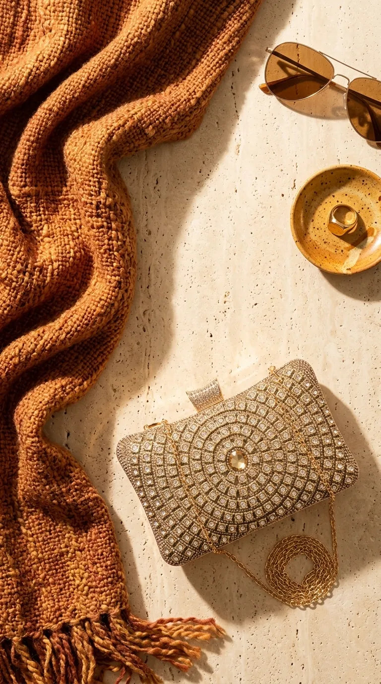 Golden Bridal Clutch P24549