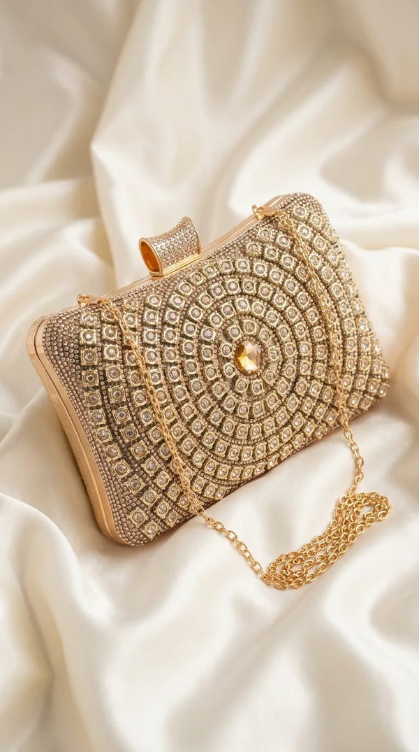Golden Bridal Clutch P24549