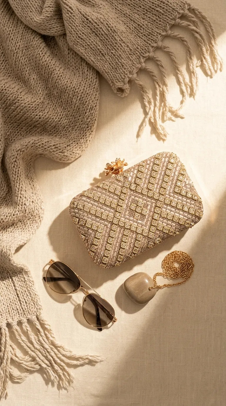 Golden Bridal Clutch P24550