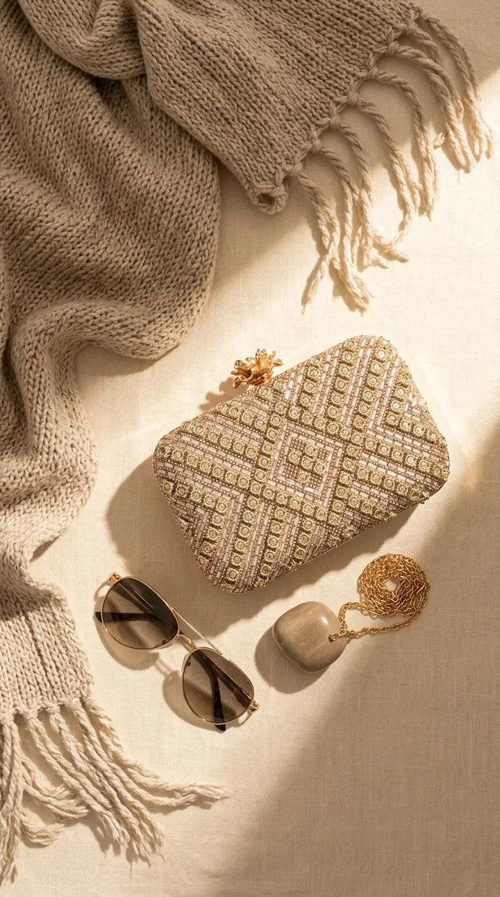 Golden Bridal Clutch P24550