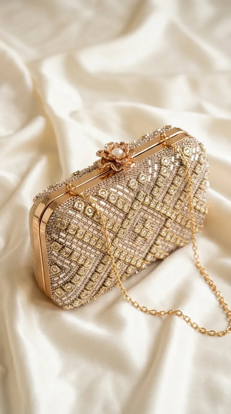 Golden Bridal Clutch P24550