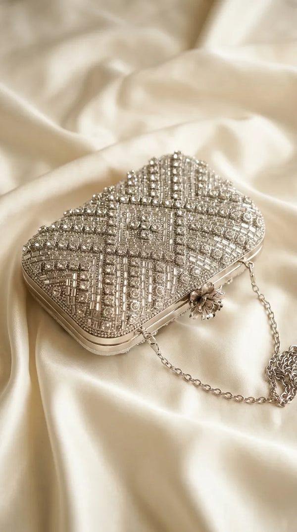 Silver Bridal Clutch P24550