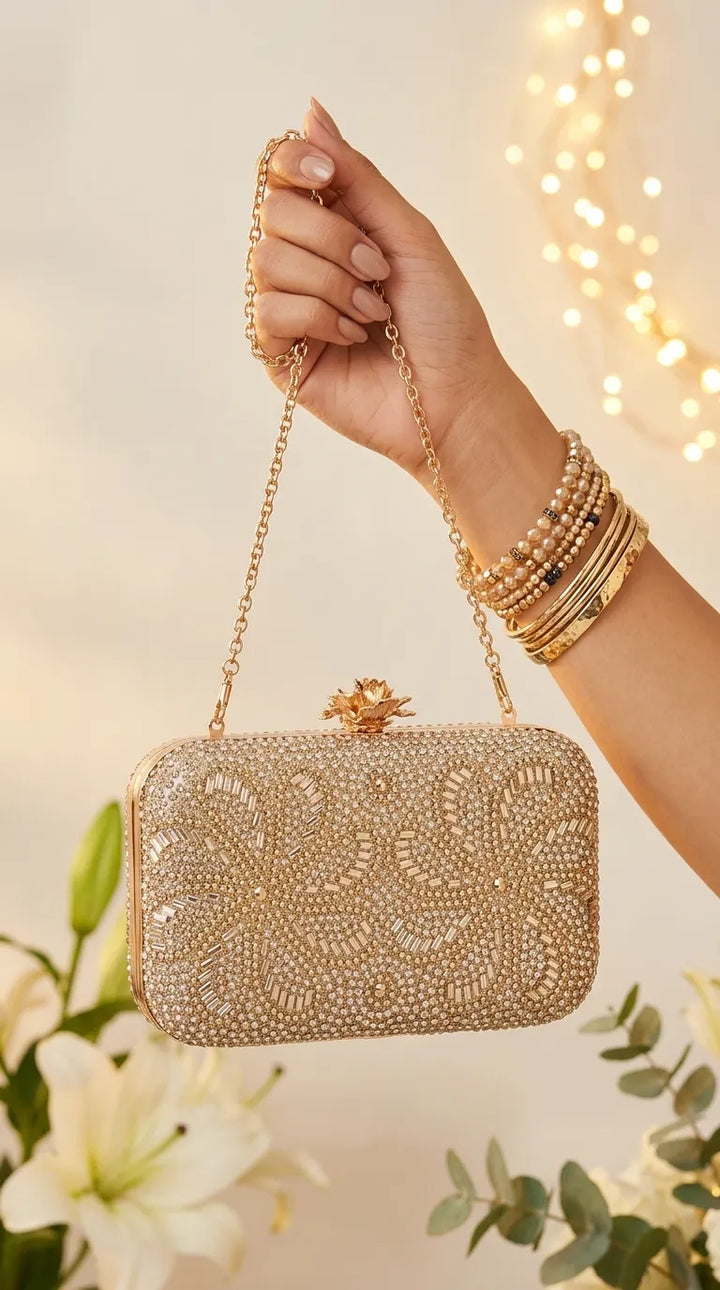 Golden Bridal Clutch P24551
