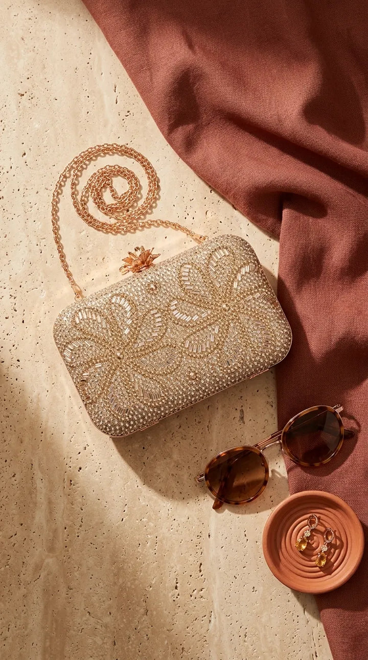 Golden Bridal Clutch P24551