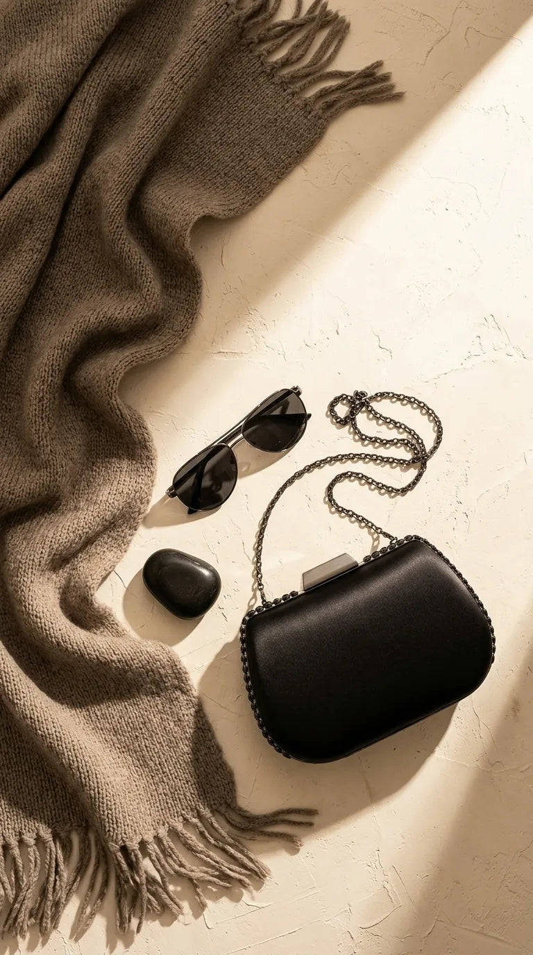 Black Formal Clutch For Ladies P24553