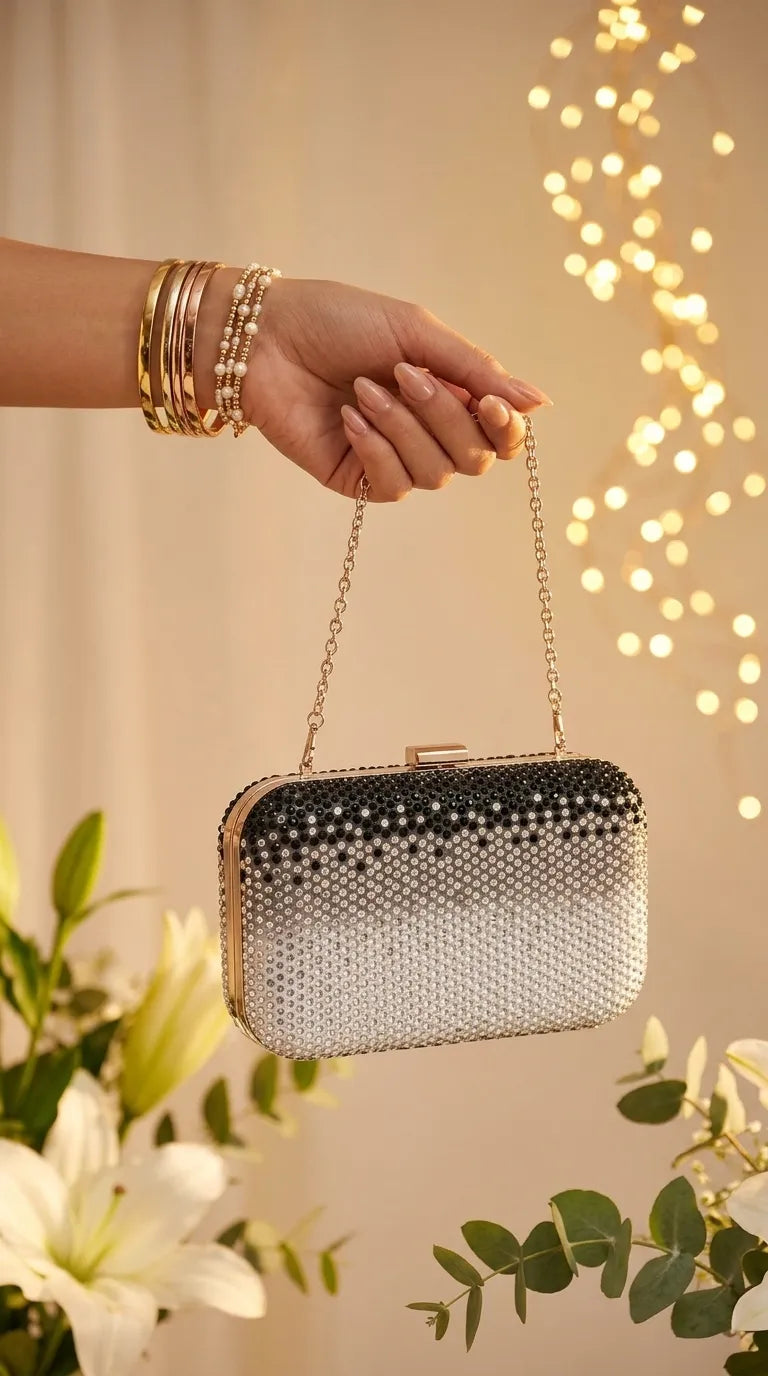 Silver Bridal Clutch P24554
