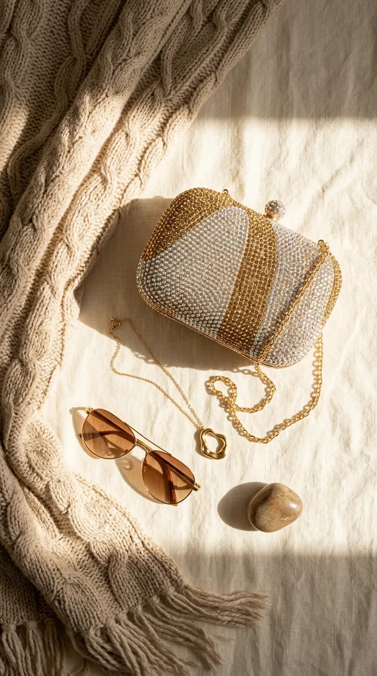 Golden Bridal Clutch P24555