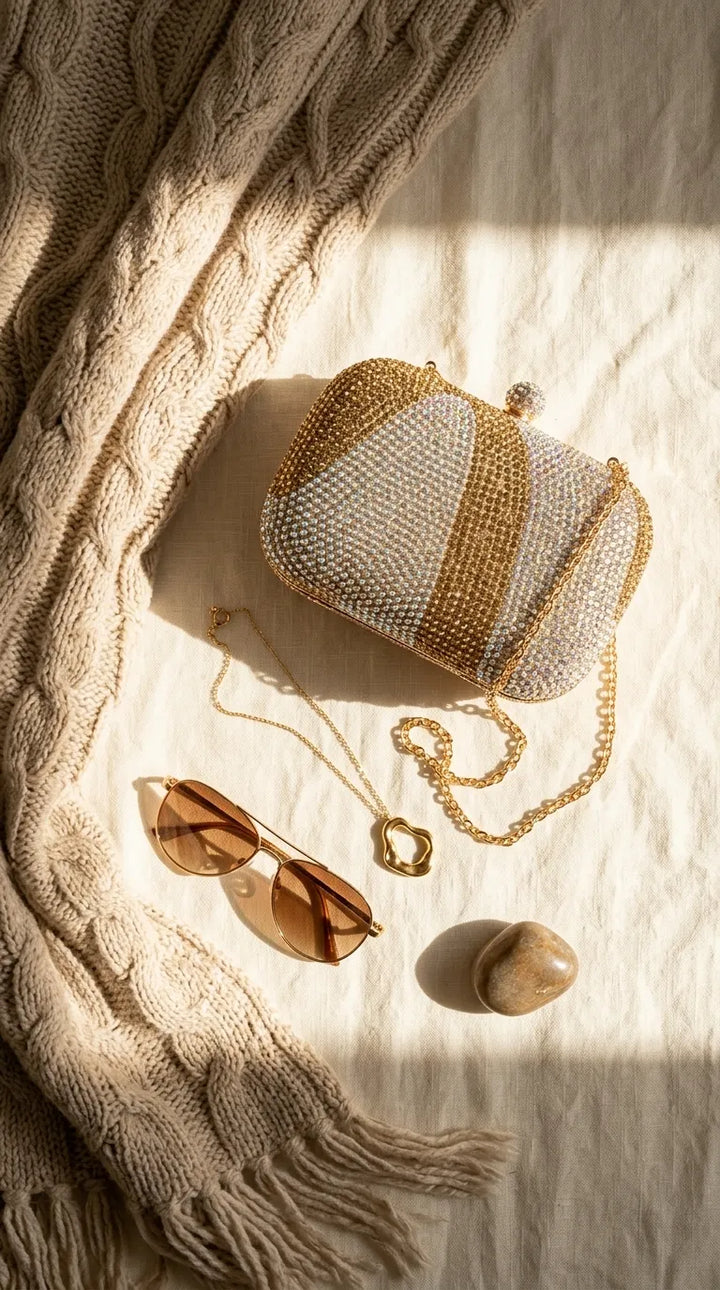 Golden Bridal Clutch P24555