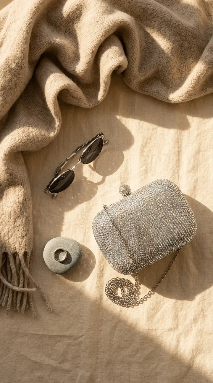 Silver Bridal Clutch P24555
