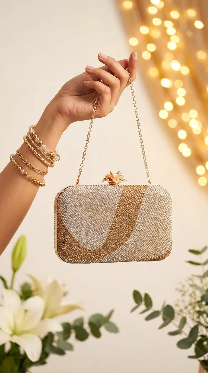 Golden Bridal Clutch P24556