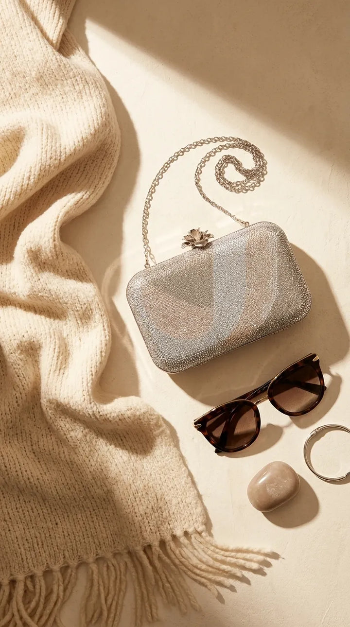 Silver Bridal Clutch P24556