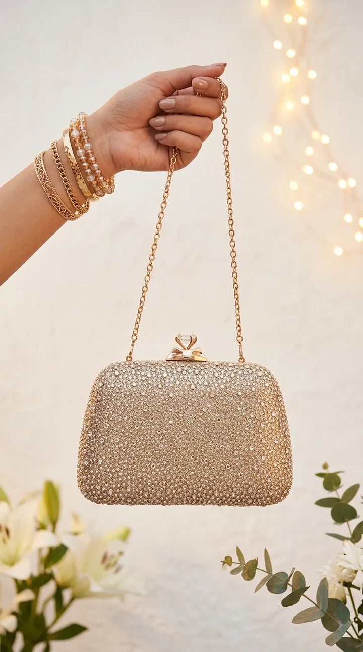 Golden Bridal Clutch P24557