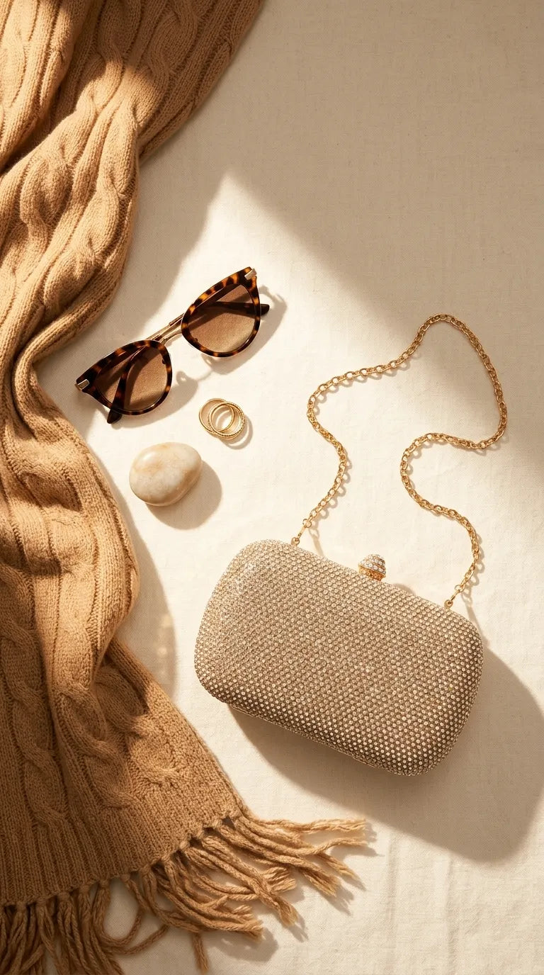 Golden Bridal Clutch P24558