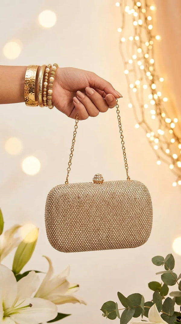 Golden Bridal Clutch P24558