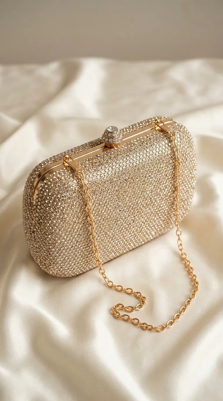 Golden Bridal Clutch P24558