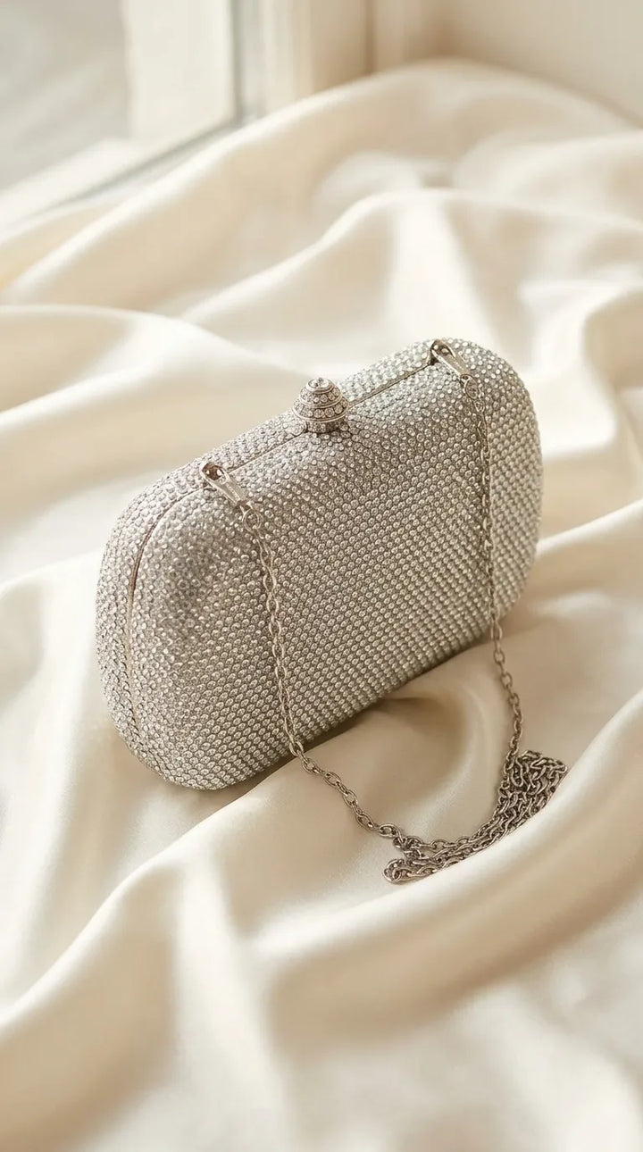 Silver Bridal Clutch P24558