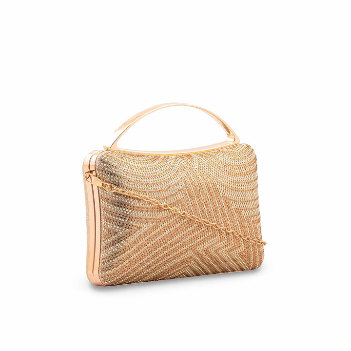 Golden Fancy Clutch For Ladies P24560