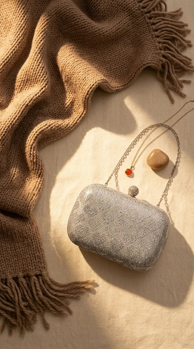 Silver Bridal Clutch P24561