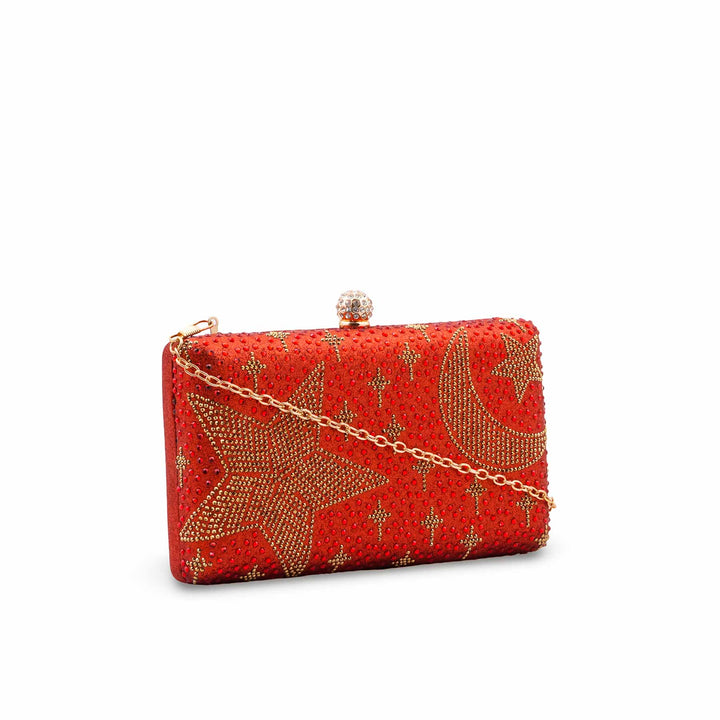 Red Fancy Clutch For Ladies P24562
