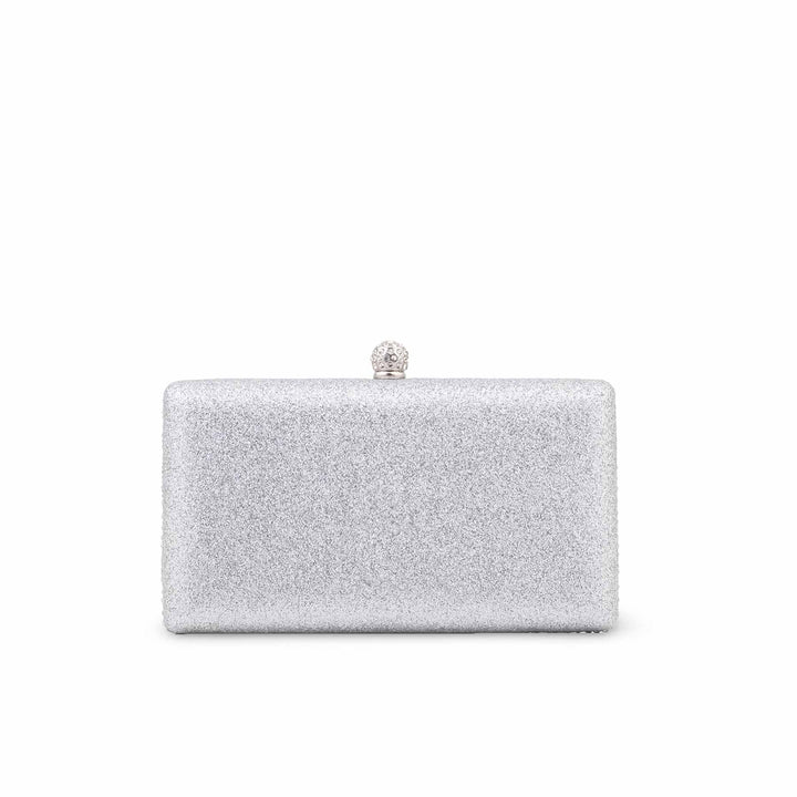 Silver Fancy Clutch For Ladies P24562