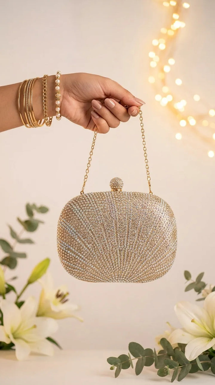 Golden Bridal Clutch P24563