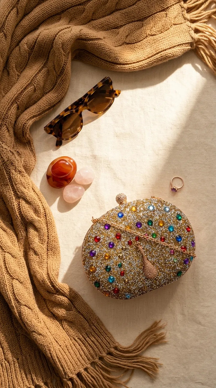 Golden Bridal Clutch P24564