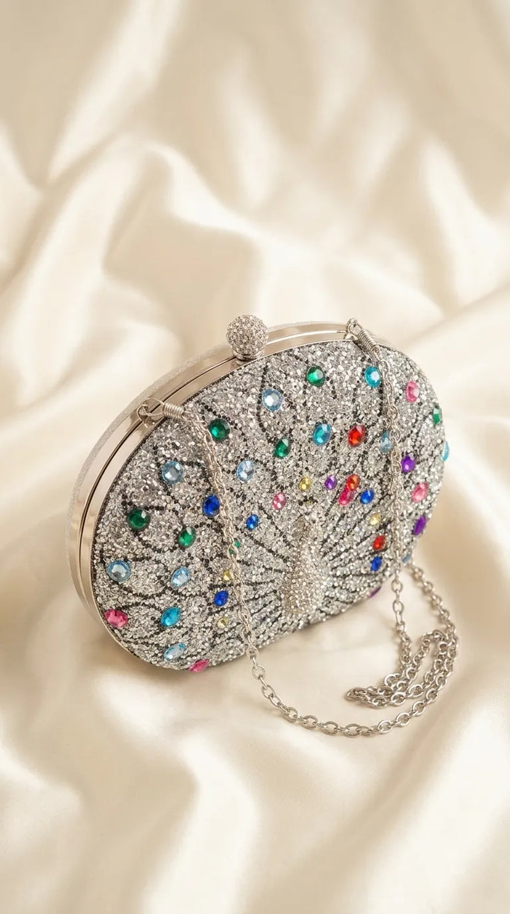 Silver Bridal Clutch P24564