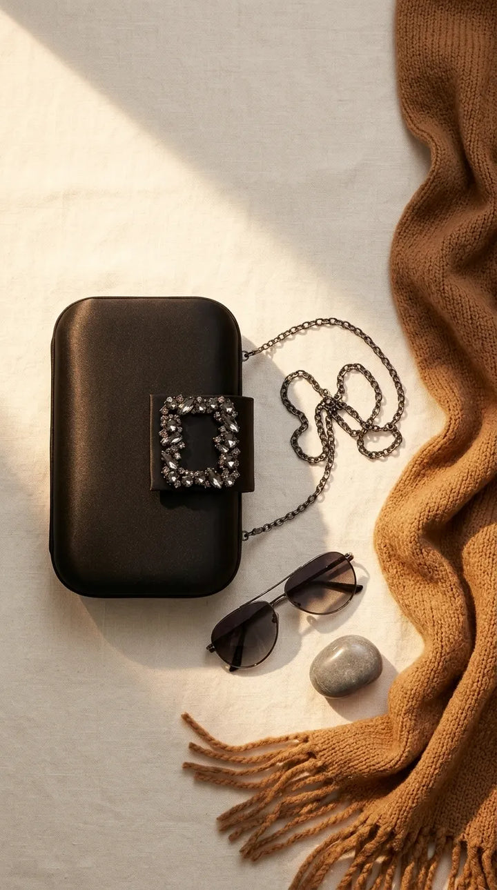 Black Formal Clutch For Ladies P24565
