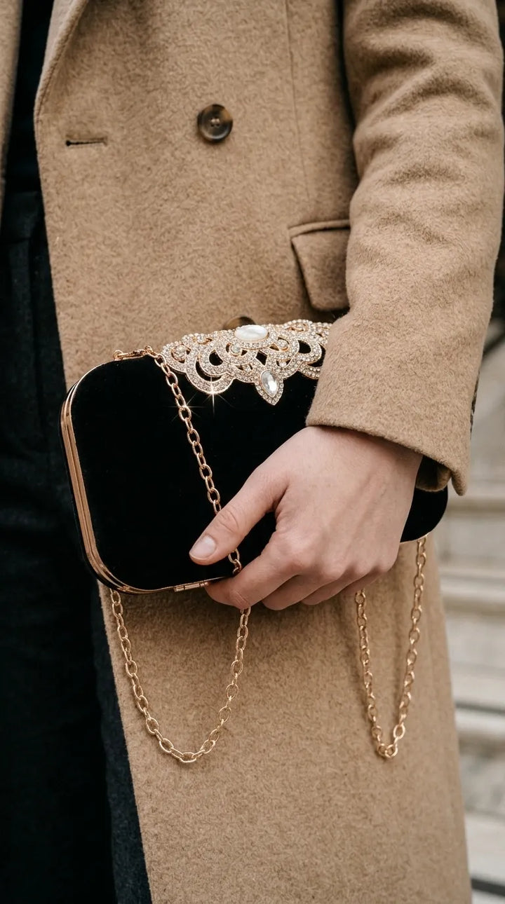 Black Formal Clutch For Women P24570