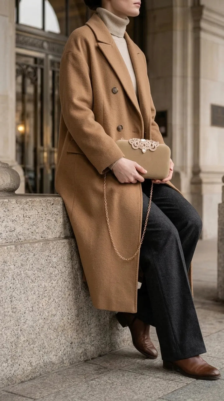 Beige Formal Clutch For Women P24570