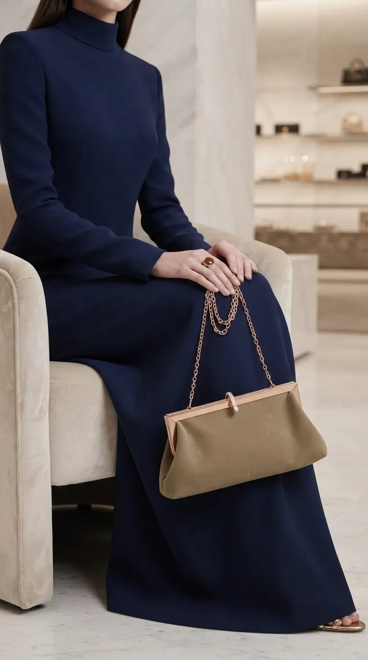 Beige Formal Clutch For Women P24571