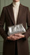 Silver Fancy Clutch For Women P24574