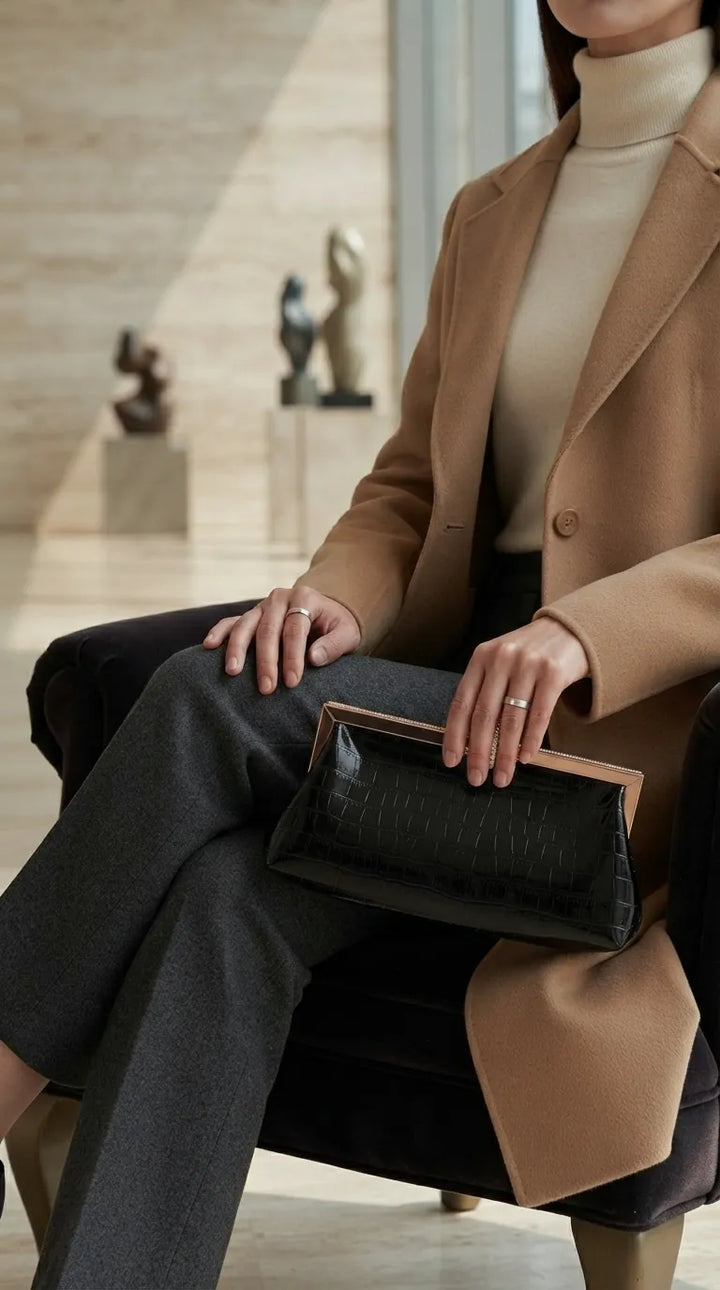Black Fancy Clutch For Women P24581
