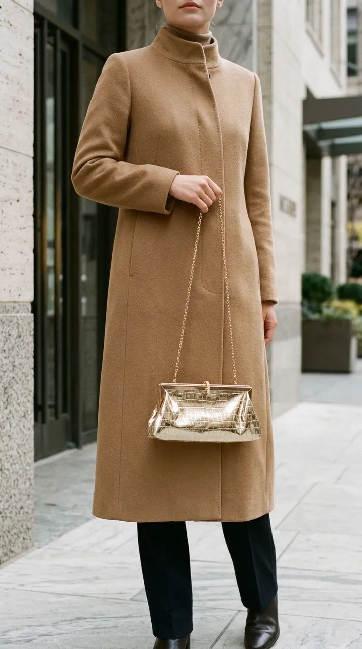 Golden Fancy Clutch For Women P24581