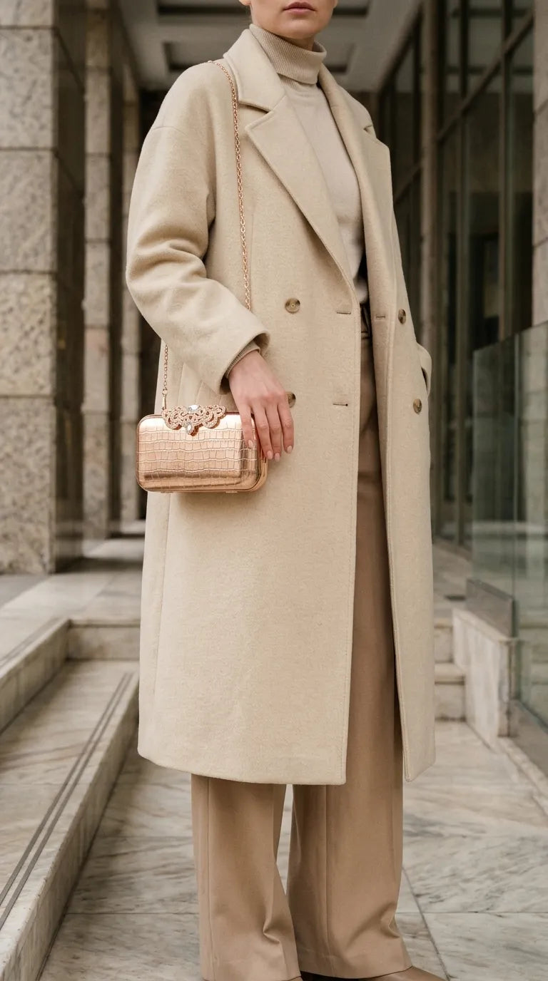 Champagne Fancy Clutch For Women P24582