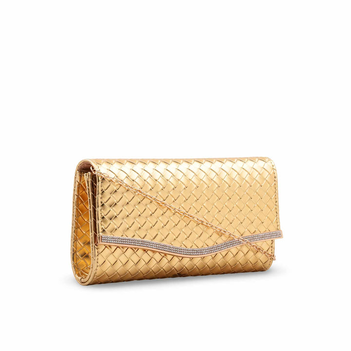 Golden Formal Clutch For Ladies P24600