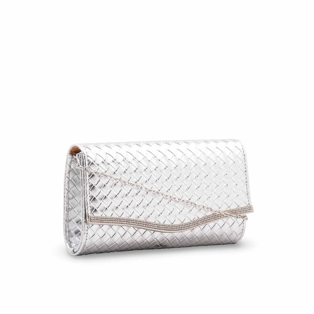 Silver Formal Clutch For Ladies P24600