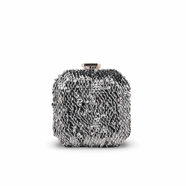 Grey Fancy Clutch For Ladies P24604