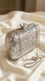 Silver Fancy Clutch For Ladies P24605