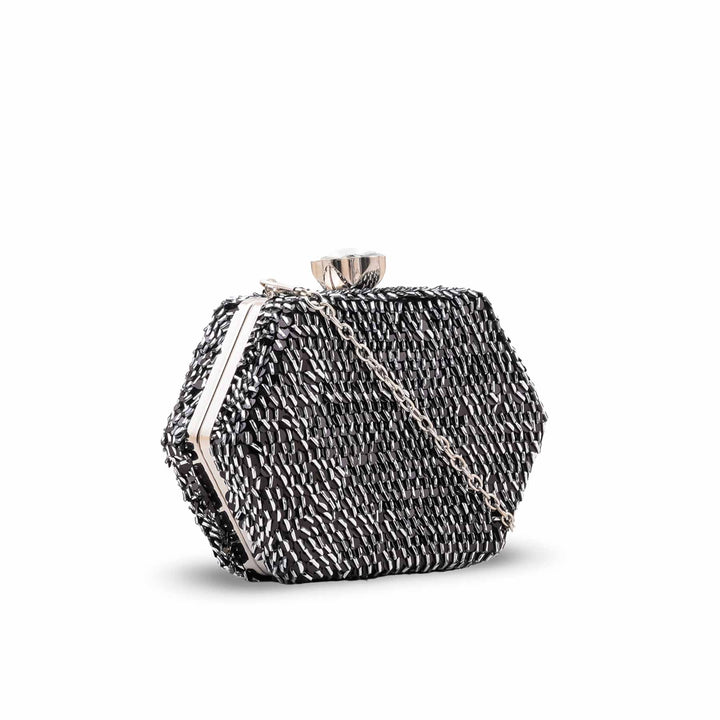 Black Fancy Clutch For Ladies P24606